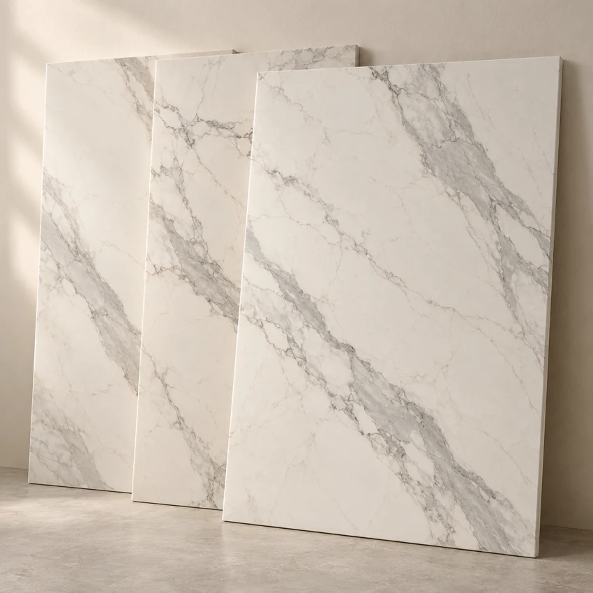 [BW-DEMO-CALACATTA-01] Calacatta Ivory Porcelain Tile (600 × 600 mm)
